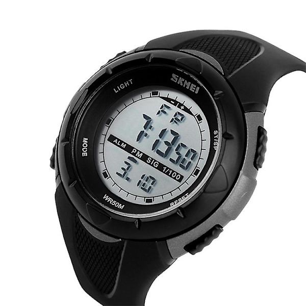 Skmei 1025 Outdoor Waterproof Large Dial Watch Silver