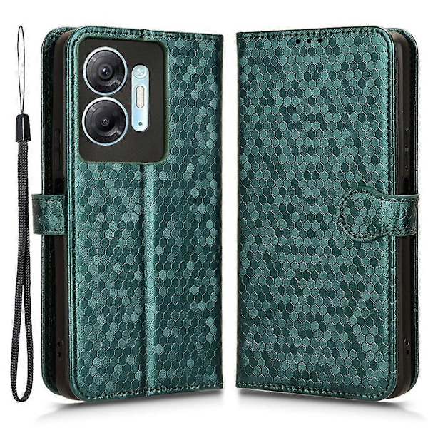 Infinix Hot 30 5G PU-nahkainen jalustakotelo, painettu lompakko, iskunkestävä puhelinkotelo Multicolor Style D