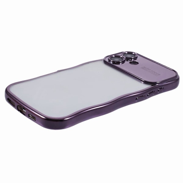 iPhone 16 -kotelo, galvanoidulla kiharakehyksellä, TPU, kirkas puhelinkuori Multicolor Style F