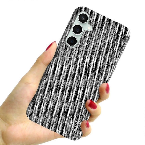 IMAK Ruiyi-serien för Samsung Galaxy S24 FE Fodral Klassisk Tygtextur Läder + PC Telefonskal Multicolor Style B