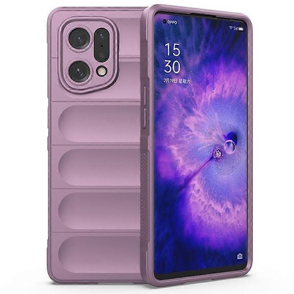 Stöttåligt Flexibelt Mjukt TPU Halkskydd Kant Mobiltelefon Skydd Robust Baksida Skal för Oppo Find X5 Multicolor Style E