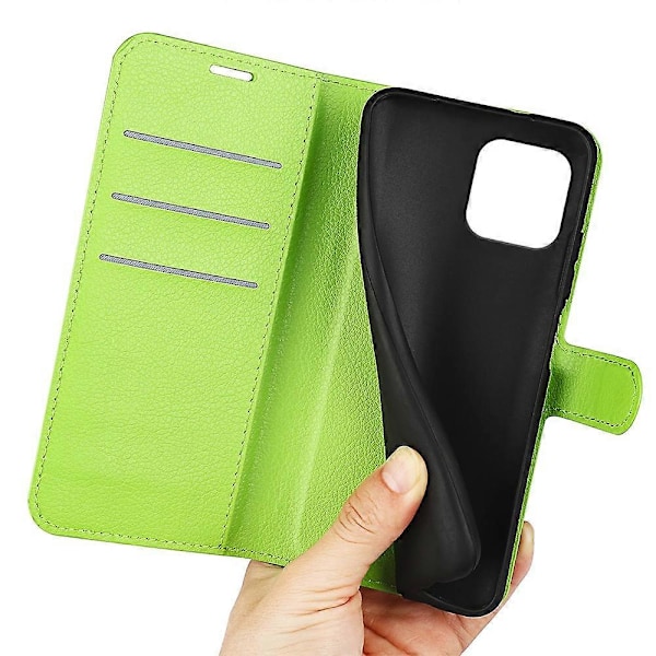 Puhelinlaukku jalustalla iPhone 15 Plus -puhelimelle, PU-nahkainen lompakkokotelo Multicolor Style F