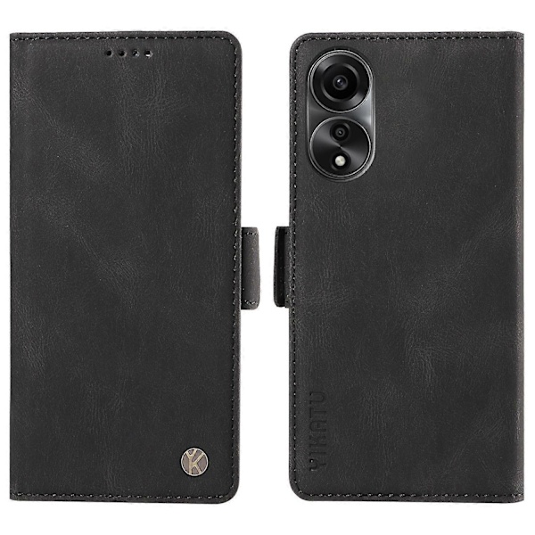 YIKATU YK-005 För Oppo A78 4G PU Läder Plånboksfodral Skinn-touch Ställ Flipskydd Multicolor Style E