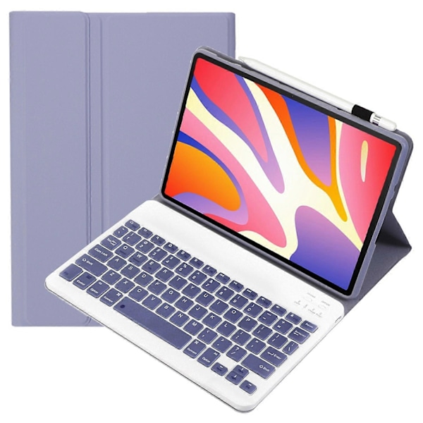 AH17 Suojakotelo Huawei MatePad 11.5 -tabletille irrotettavalla Bluetooth-näppäimistöllä, nahkainen jalustakansi Multicolor Purple
