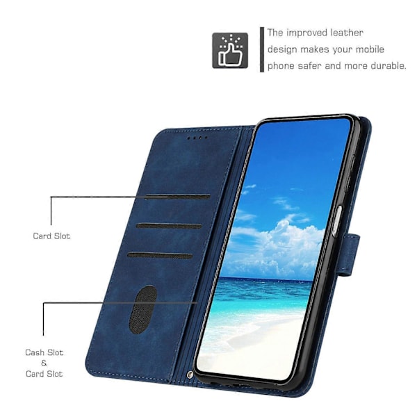 Til Motorola Edge 50 Pro 5G Etui Ridsefast PU Læder Stand Telefon Cover Multicolor Style D