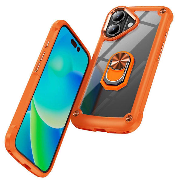 Skal till iPhone 16 Plus med linsskydd i legering, PC+TPU, stativ Multicolor Style H