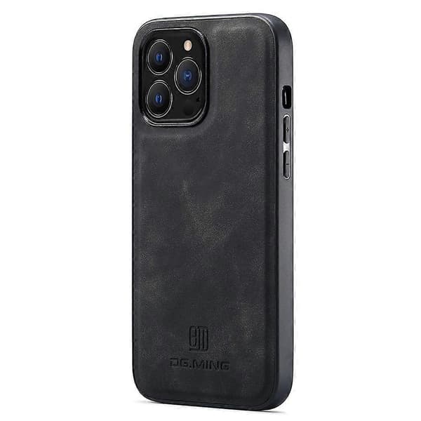 Til iPhone 15 Pro Cover Faldbeskyttelse PU Læder+PC+TPU Bagside Multicolor Style A