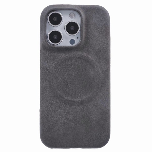 Skal för iPhone 16 Pro Max Kompatibelt med MagSafe Hudvänligt Läder+PC Baksida - Multicolor Grey