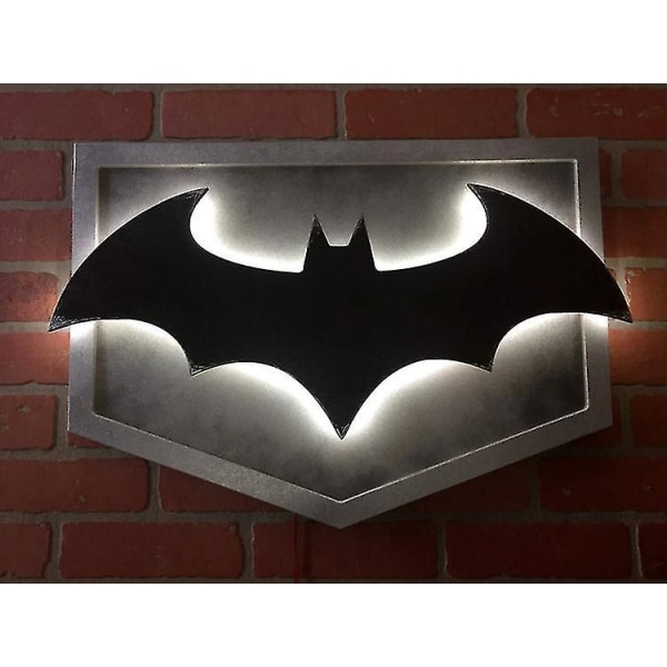 Batman Led Nattljus Superhjälte 3d Vägglampa Atmosfär Logolampa Heminredning Sänglampa