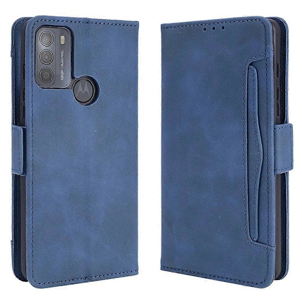 Plånboksdesign Flerfack Stativ Läderfodral för Motorola Moto G50