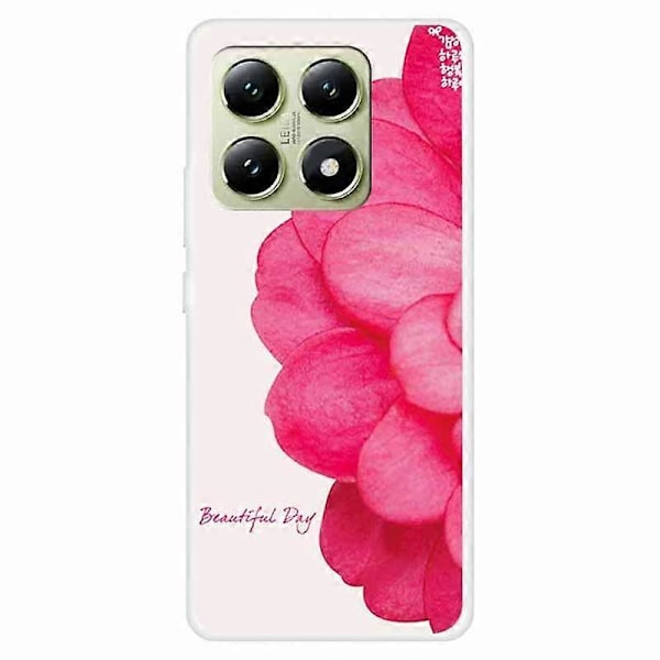 Skal för Xiaomi 14T TPU Mönstertryck Anti-Fall Telefonskydd Multicolor Pink Flower