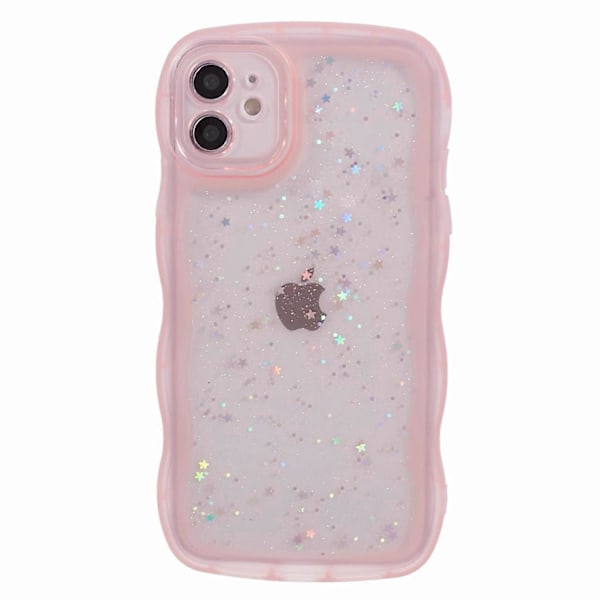 JTW-sarja iPhone 12 -puhelimelle, aaltoileva reuna, tähtipaljetteja, epoksipinnoitettu puhelinkotelo Multicolor Style A