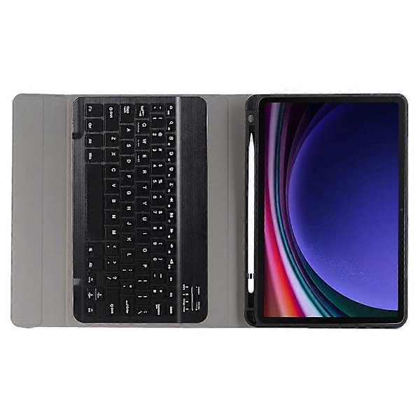 Tyyppi D A710B Samsung Galaxy Tab S9 X710/X716B/X718U Bluetooth-näppäimistöllinen suojakotelo PU+TPU Multicolor Style A
