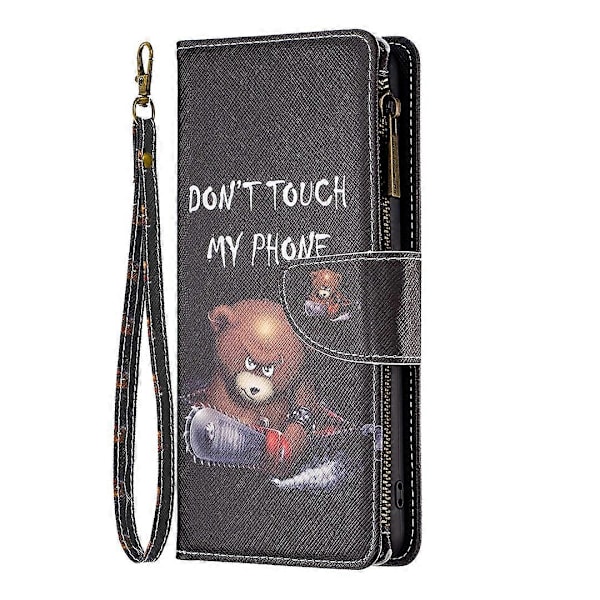 BF03 Telefon Cover til Samsung Galaxy A15 4G Etui Wallet Lynlås Læder Shell Multicolor Style H