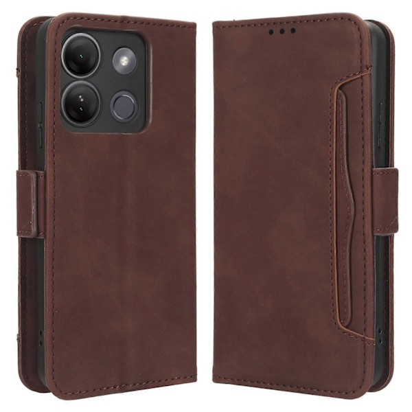 Til Infinix Smart 7 HD 4G X6516 Wallet Stand PU Læder Etui Multiple Kort Slots Telefon Cover Multicolor Style E