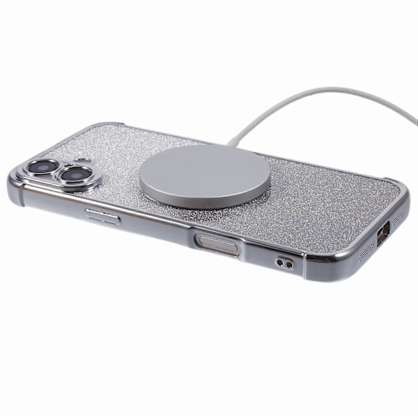 Til iPhone 16 Plus Cover Kompatibel med MagSafe Elektroplettering TPU Gradient Glitter Telefon Cover Multicolor Style A