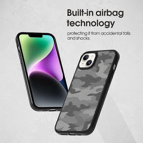 IBMRS Deksel til iPhone 14 Plus TPU+PC Fallsikkert Telefondeksel Beskyttelse Multicolor Matte Black