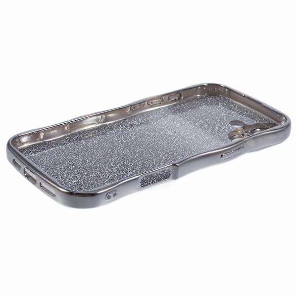iPhone 16 -kotelo Gradient Glitter TPU -puhelinkuori sähköpinnoitetulla kiharakehyksellä Multicolor Style A