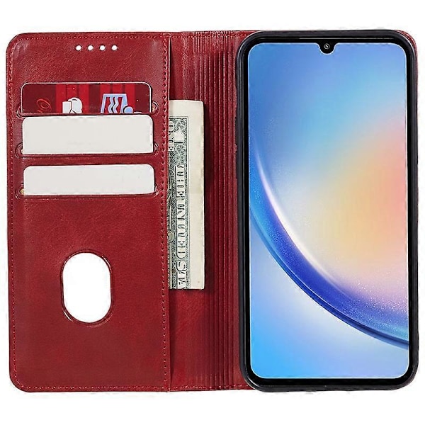 För Samsung Galaxy A15 5G Fodral Kalvtextur Ställ Plånbok PU Läder Telefonskal Multicolor Style C