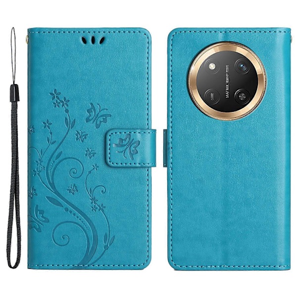 För Honor X9c 5G Fodral PU Läder Plånboksfodral med Rem Multicolor Style B