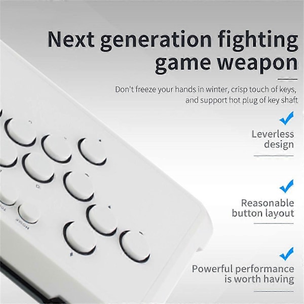 A50 Hitbox Controller Fighting Game Keyboard Knap Rim Leverless Joystick til PC/PS4/PS5/Steam