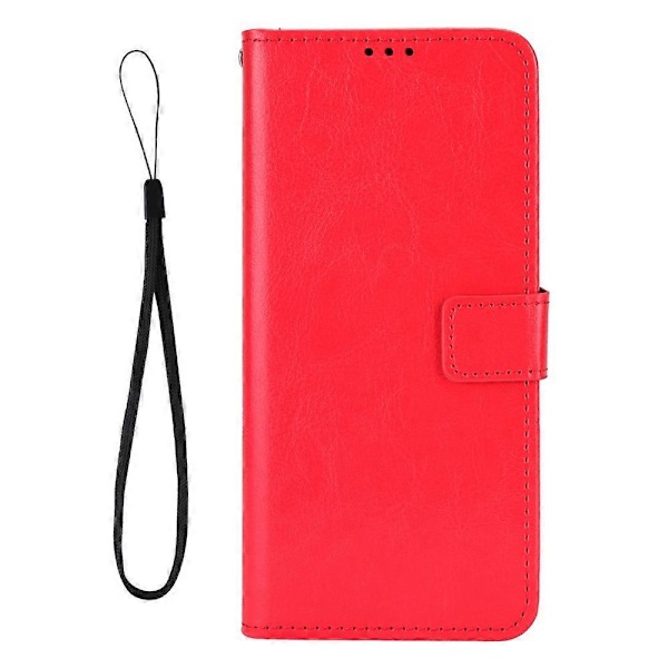 Cubot A20 -kotelolle Crazy Horse -kuvioinen PU-nahkainen puhelinlompakkokotelo - Kulta Multicolor Red