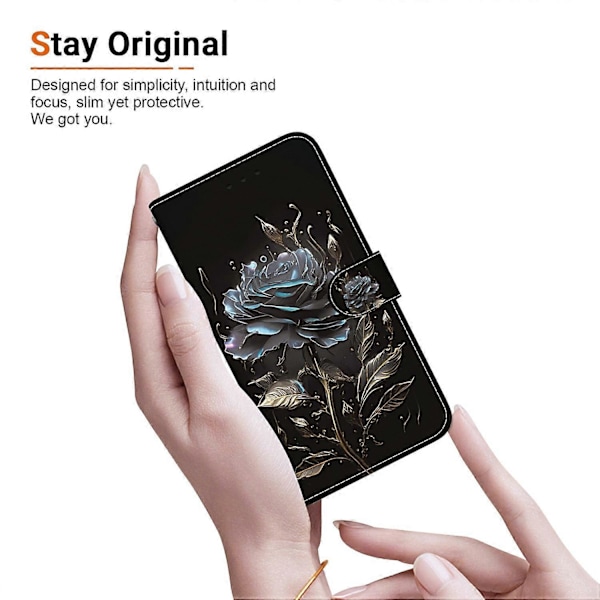 Til Realme 13+ 5G Wallet Telefon Cover Anti-Drop Læder Flip Cover Mønster Print Multicolor Style F