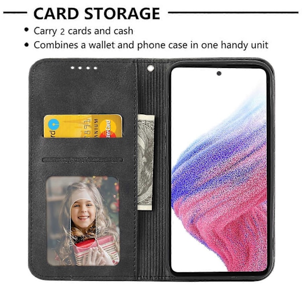 Telefon Læder Etui til Samsung Galaxy M54 5G/F54 5G, Præget Rombe Mønster Pung Stand Cover Multicolor Style A