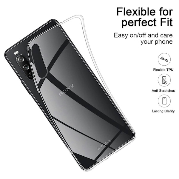 For Sony Xperia 10 V Anti-fingeravtrykk TPU-deksel Ultra Klart Beskyttende Telefondeksel