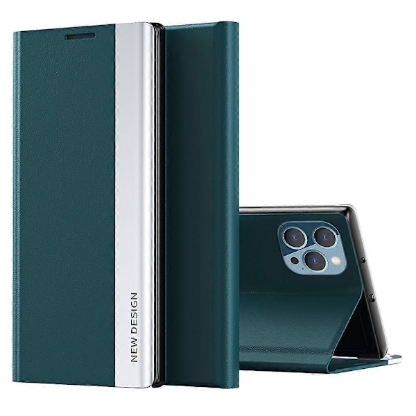 Til iPhone 16 Pro Cover Anti-Drop Læder Telefon Cover med Stativ Multicolor Style A