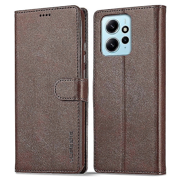 LC.IMEEKE Xiaomi Redmi Note 12 4G puhelinlompakkokotelo vasikannahkajäljitelmällä PU-nahkaa, jalustalla Multicolor Style B