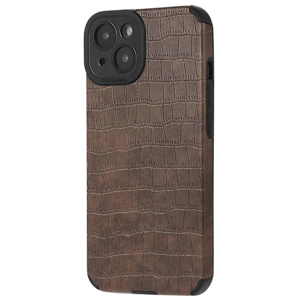 Skal för iPhone 13 Slim-Fit Krokodiltextur PU Läder+TPU Telefonskydd Multicolor Style C