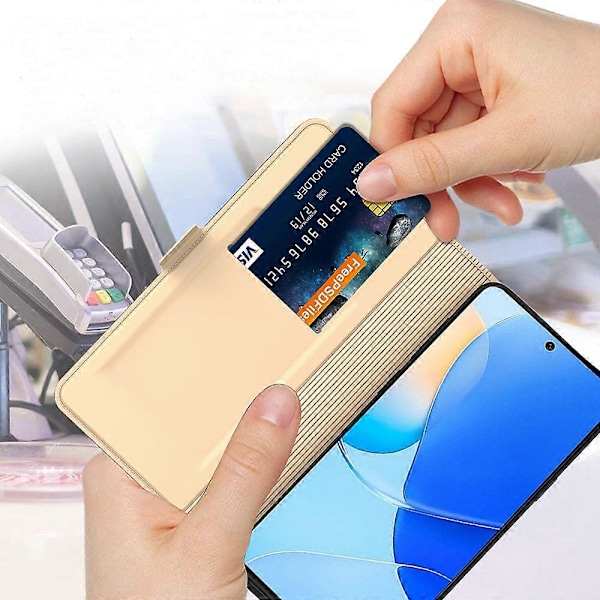 Honor 90 Folio Flip PU-nahkainen suojakotelo jalustalla ja korttipaikalla Multicolor Style B