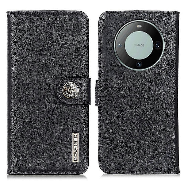 KHAZNEH PU Læder Wallet Cover med Stativ til Huawei Mate 60 Pro - Ko Læder Tekstur Multicolor Style A