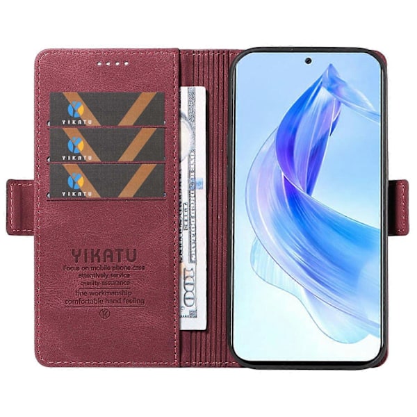 YIKATU YK-005 PU Læder Etui med Støttefod og Pung til Honor 90 Lite 5G/X50i 5G - Hudvenlig Multicolor Style F