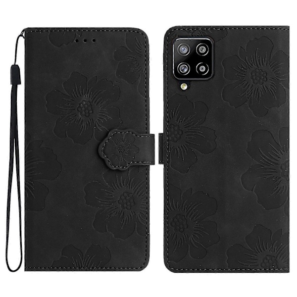 Til Samsung Galaxy A42 5G Blomstermønster Telefon Stand Case PU Læder Wallet Cover Multicolor Style E