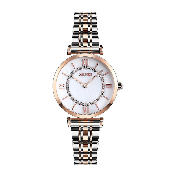 Skmei 9198 Kvartsikello Pareille Rose Gold Silver White Women