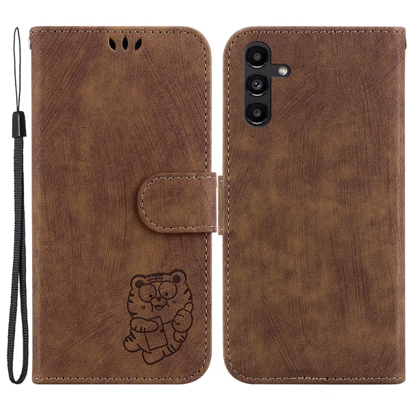 För Samsung Galaxy A13 5g Imprinted Pu-läderfodral Cover Phone case Brown