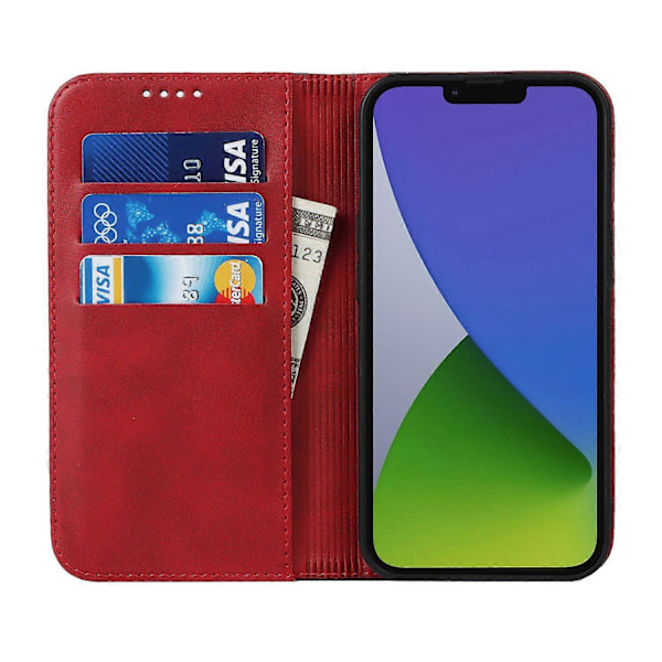 iPhone 15 Plus PU-nahkainen puhelinkotelo, kaksivärinen liitos, naarmuuntumaton, jalustallinen lompakkokotelo Multicolor Style F