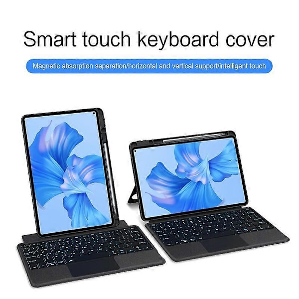 Læderetui + Bluetooth-tastatur med baggrundsbelyst trackpad til Huawei MatePad Pro 11 (2022) Multicolor Style A