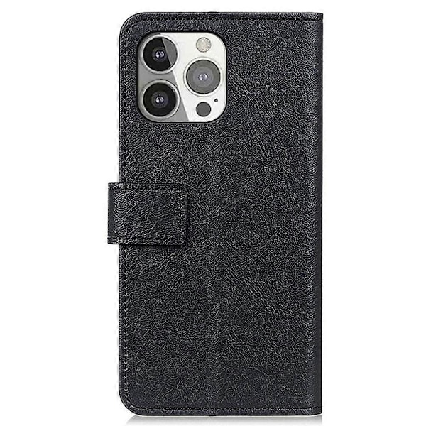 Anti-drop PU Læder Wallet Stand Design Beskyttelsescover til iPhone 13 Pro 6.1 tommer