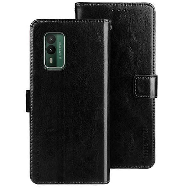 IDEWEI Lommebokdeksel til Nokia XR21 med Crazy Horse-tekstur, stativ og anti-fall skinnbeskyttelse Multicolor Style C