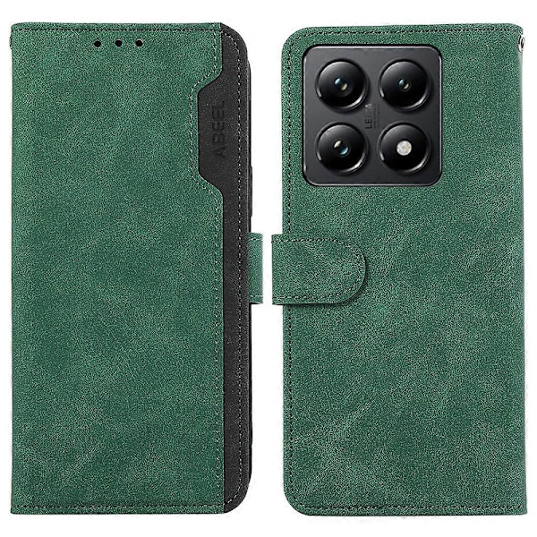 Fodral för Xiaomi 14T Pro Färgskarvning Läder Flip Telefonfodral RFID-blockering Multicolor Style E