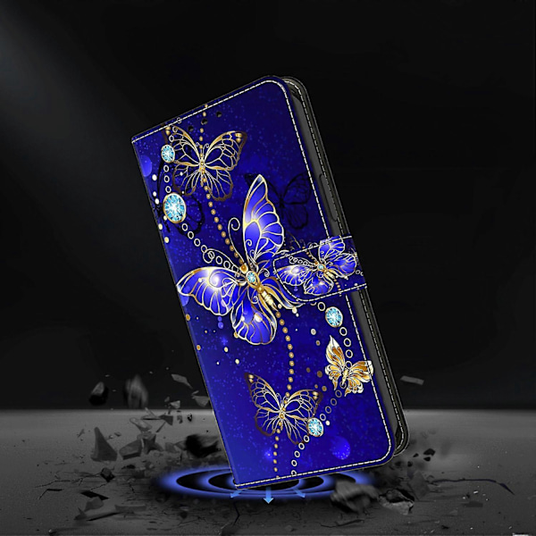 Xiaomi Redmi Note 13 4G Lompakkokotelo Puhelimelle, Pudotussuoja, 3D-kuvioitu Nahkainen Käännettävä Suojakotelo Multicolor Style O
