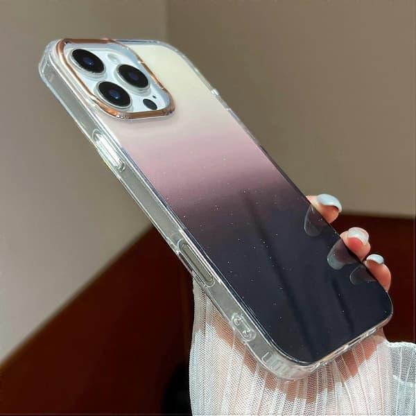 Til iPhone 16 Pro Max Cover Dual Color Gradient Blød TPU Telefon Cover Multicolor Style K