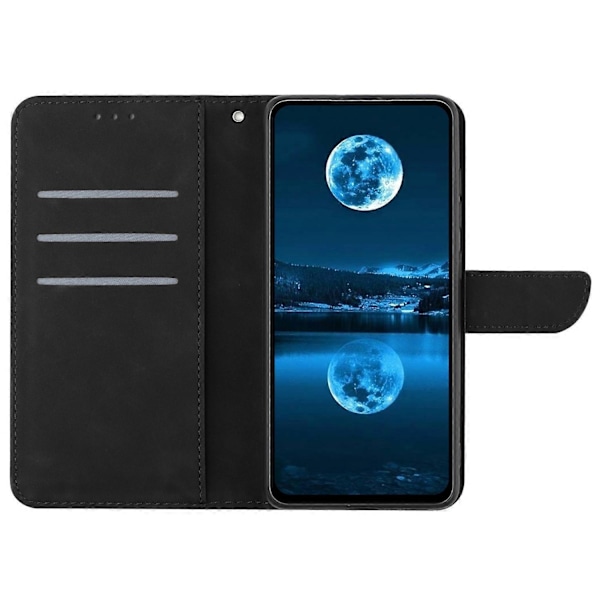 Til Samsung Galaxy A05 4G Etui PU Læder Præget Linje Telefon Stand Cover Multicolor Style C