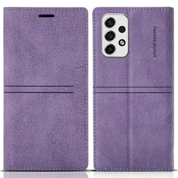 Itsestään imeytyvä magneettinen PU-nahkakotelo lompakkotelineellä Samsung Galaxy A53 5G:lle Multicolor Style B