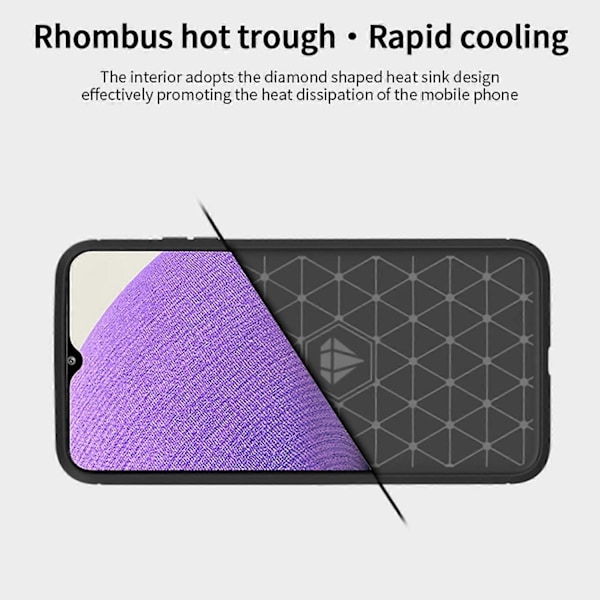 MOFI Kolfiber Borstad TPU Skal för Samsung Galaxy A32 4G (EU Version)