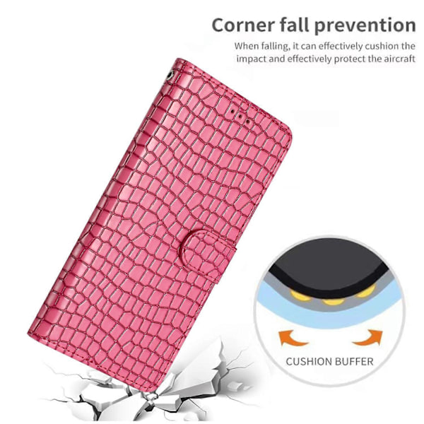 Til Samsung Galaxy A54 5G Krokodille Tekstur Stand Læder Cover Telefon Wallet Etui med Håndrem Multicolor Style C