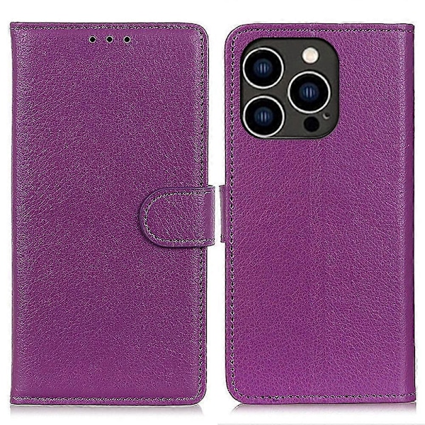 För iPhone 14 Pro 6.1 tum Slitstarkt PU Läder Fodral Ställ Magnetiskt Skyddande Plånboksfodral Multicolor Style C